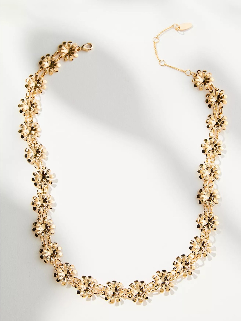 New Anthropologie Gold Flower Necklace
